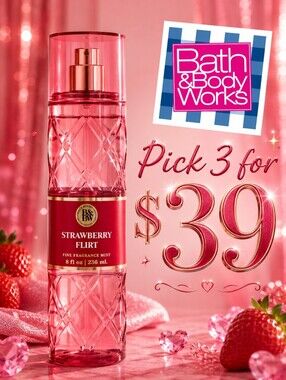 Bath And Body Works Strawberry Flirt - Luxury Collection